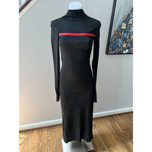 ASSEMBLY Label New York Wool Zipper Detail Knit Long Sleeve Midi Dress Size XS